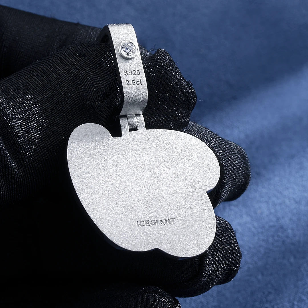 Custom W Initial Moissanite Pendant