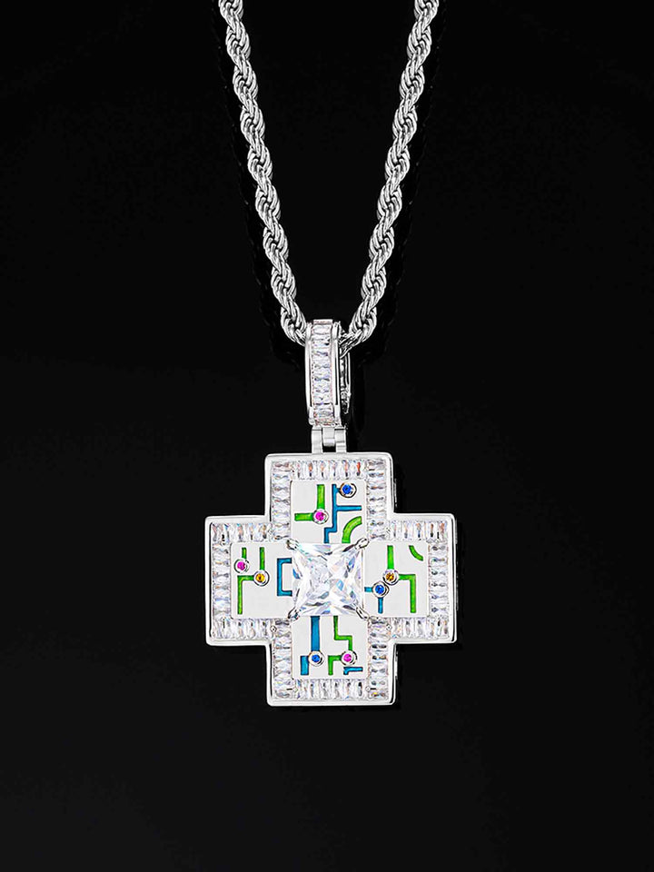 Cyberpunk Fluorescent Cyberchip Pendant