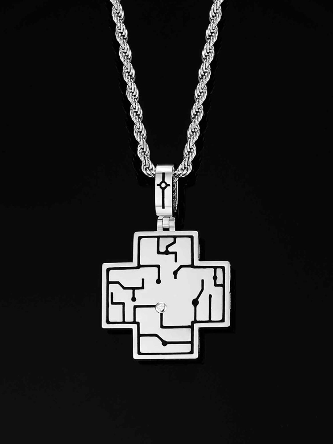 Cyberpunk Fluorescent Cyberchip Pendant