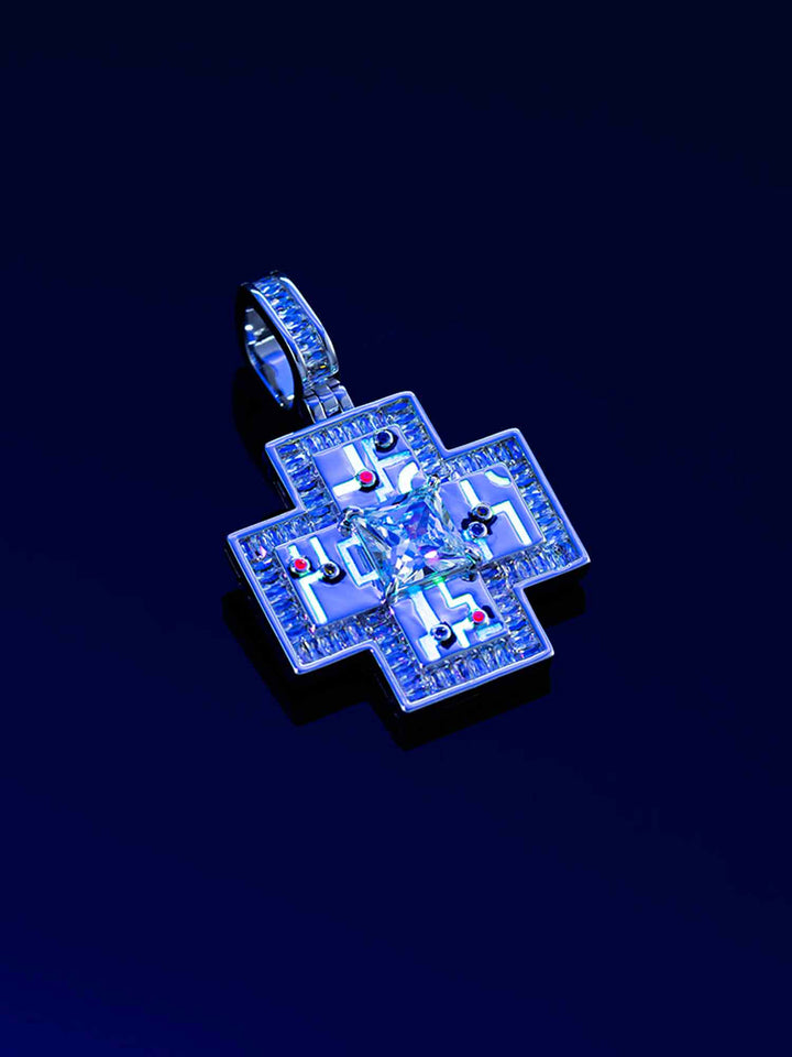 Cyberpunk Fluorescent Cyberchip Pendant