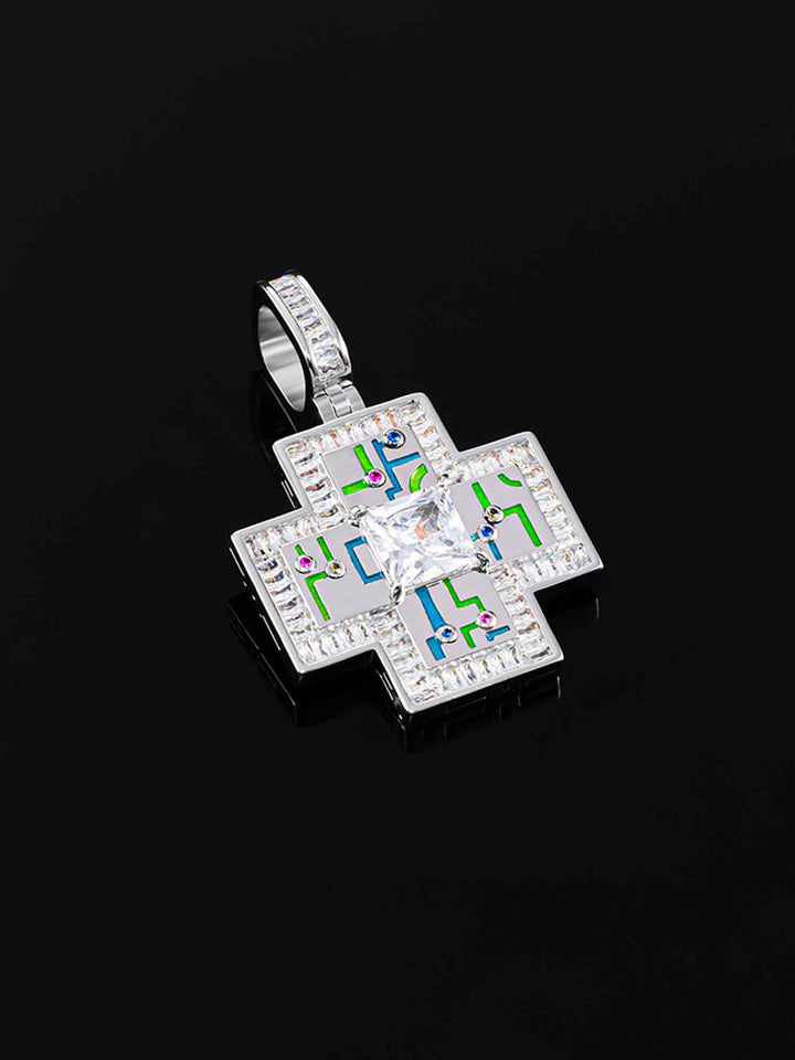Cyberpunk Fluorescent Cyberchip Pendant