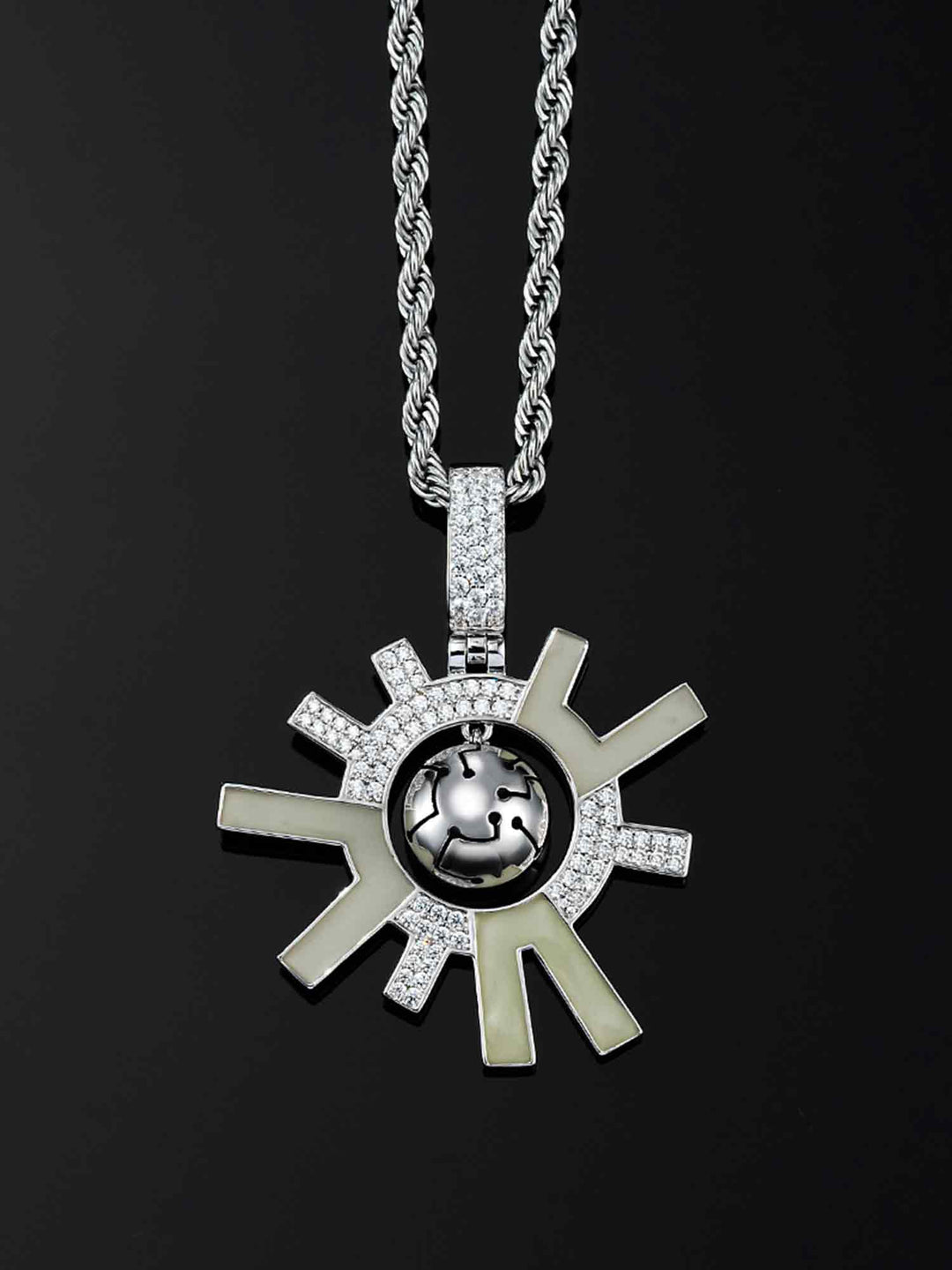 Cyberpunk Fluorescent Solar Energy Pendant