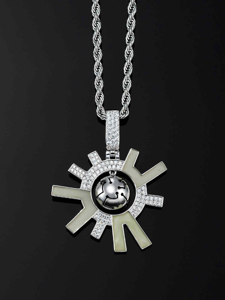 Cyberpunk Fluorescent Solar Energy Pendant