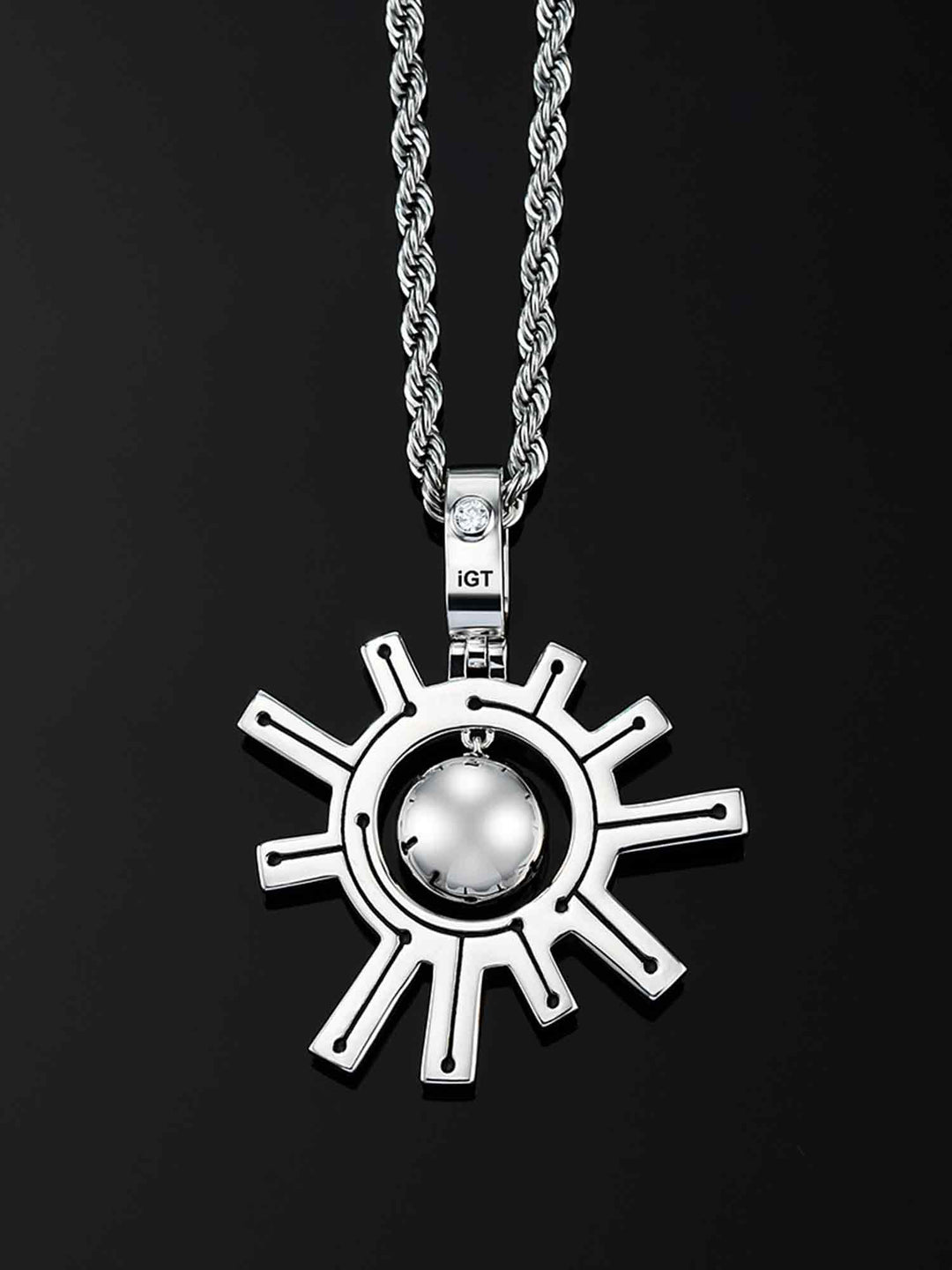Cyberpunk Fluorescent Solar Energy Pendant