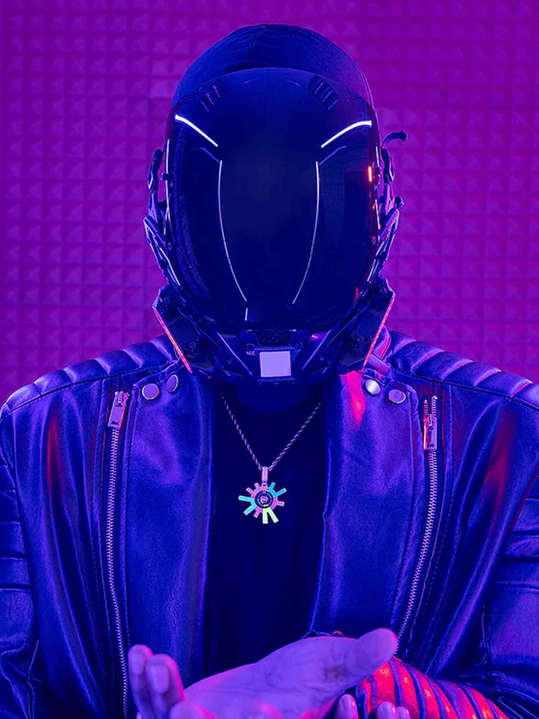 Cyberpunk Fluorescent Solar Energy Pendant