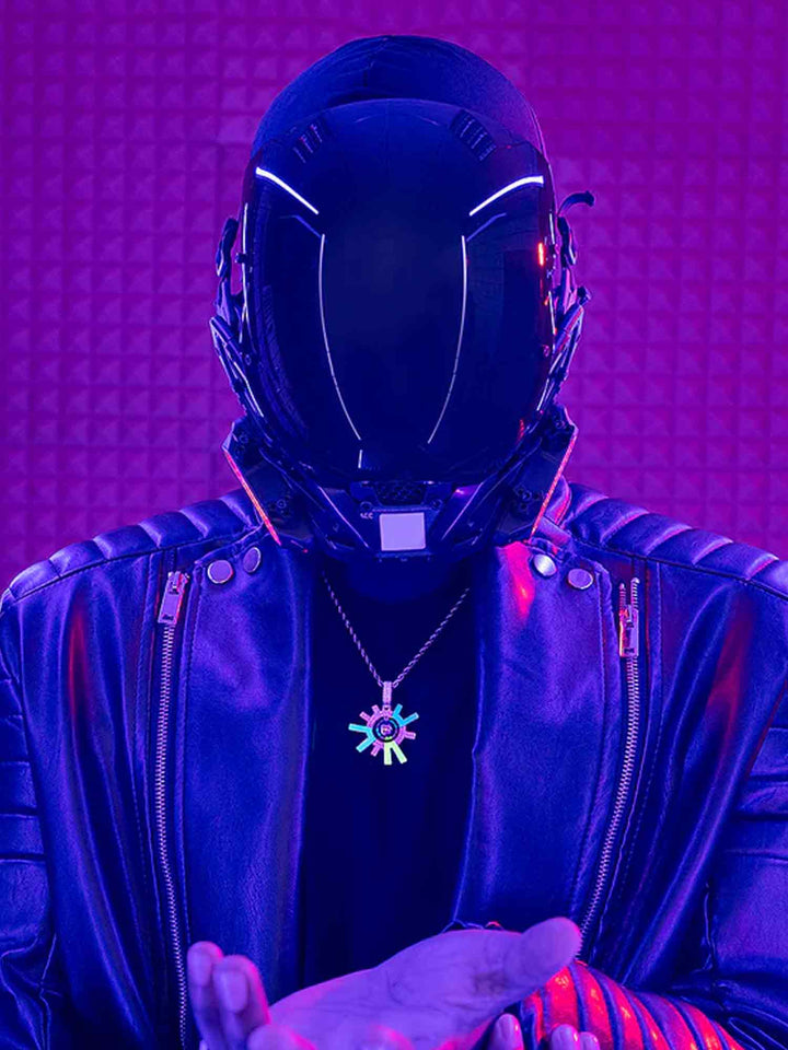 Cyberpunk Fluorescent Solar Energy Pendant