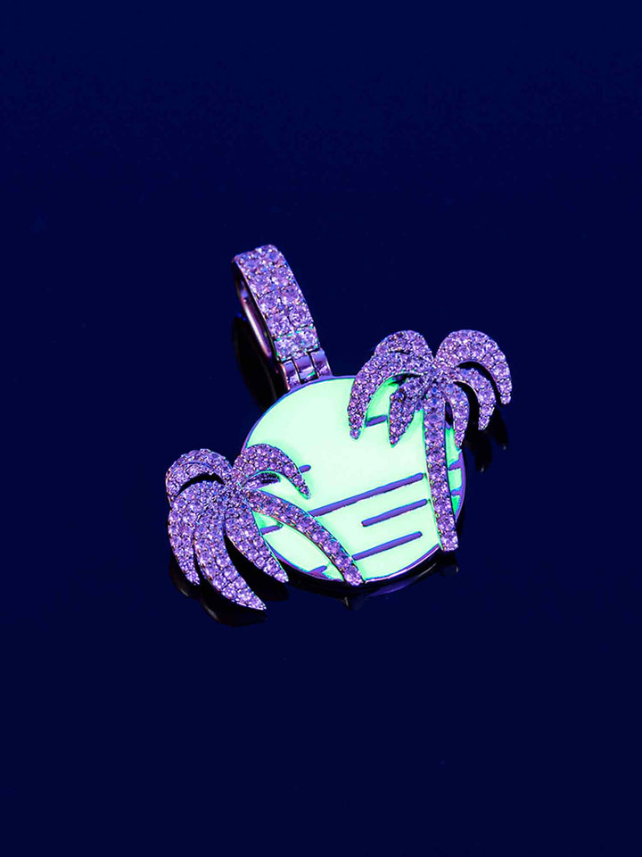 Cyberpunk Fluorescent Palm Tree Pendant