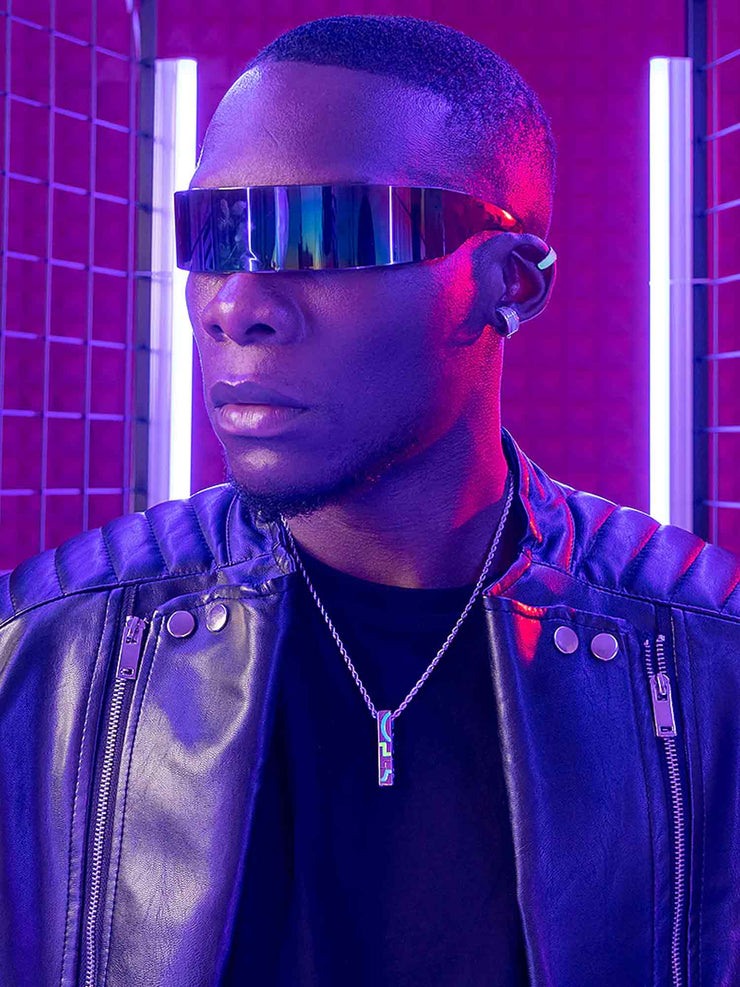 Cyberpunk Fluorescent Key Pendant
