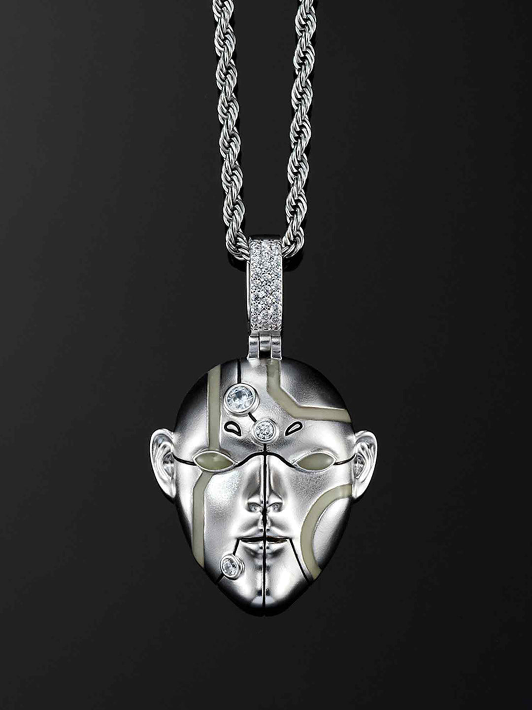 Cyberpunk Fluorescent Humanoid Pendant