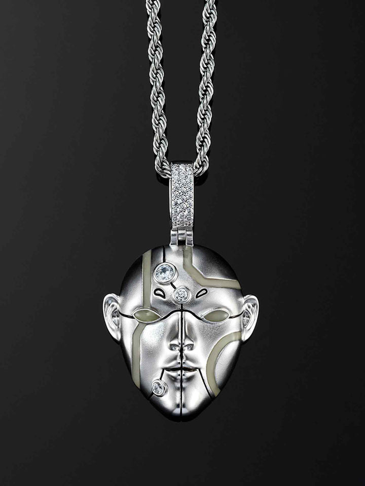 Cyberpunk Fluorescent Humanoid Pendant