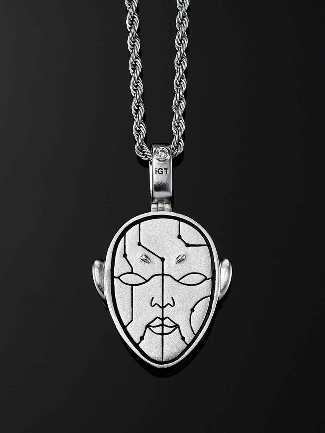 Cyberpunk Fluorescent Humanoid Pendant