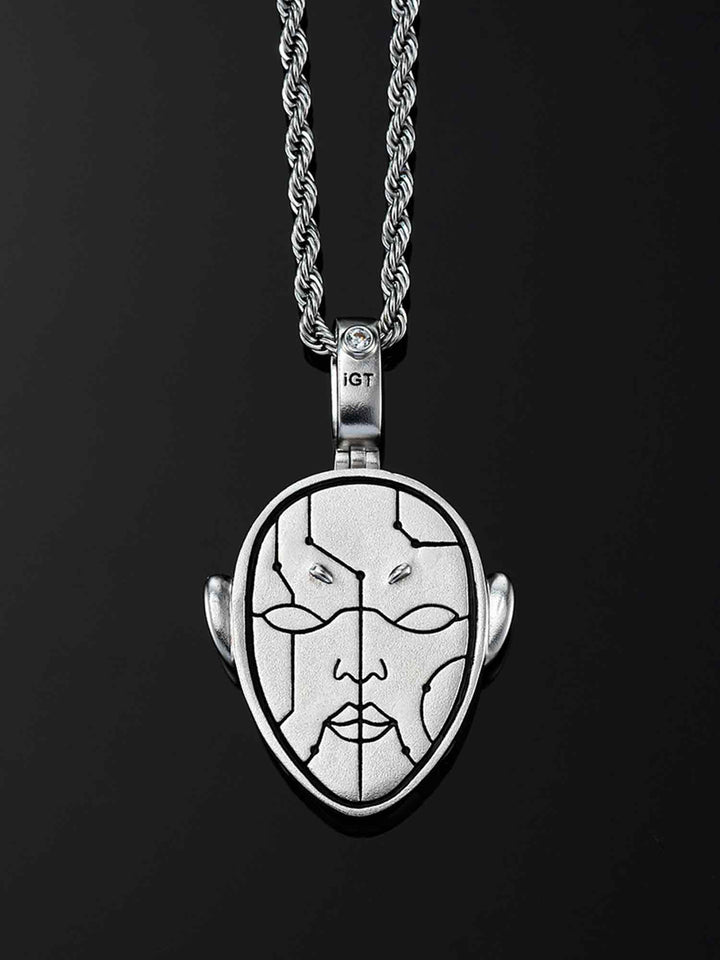 Cyberpunk Fluorescent Humanoid Pendant