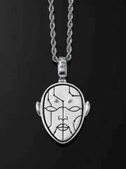 Cyberpunk Fluorescent Humanoid Pendant