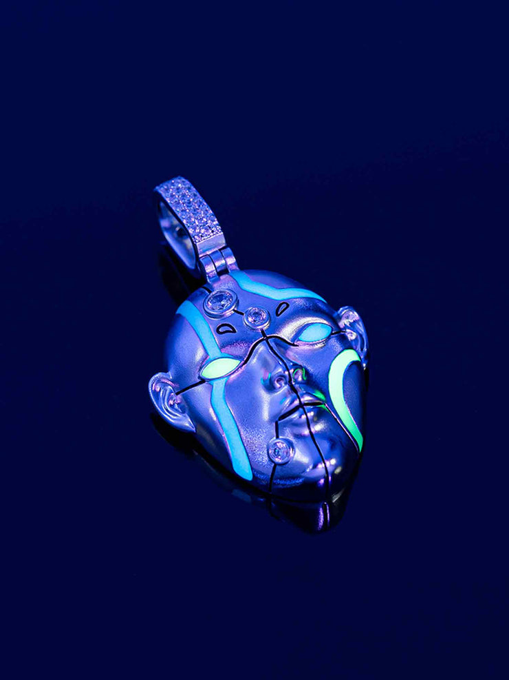 Cyberpunk Fluorescent Humanoid Pendant