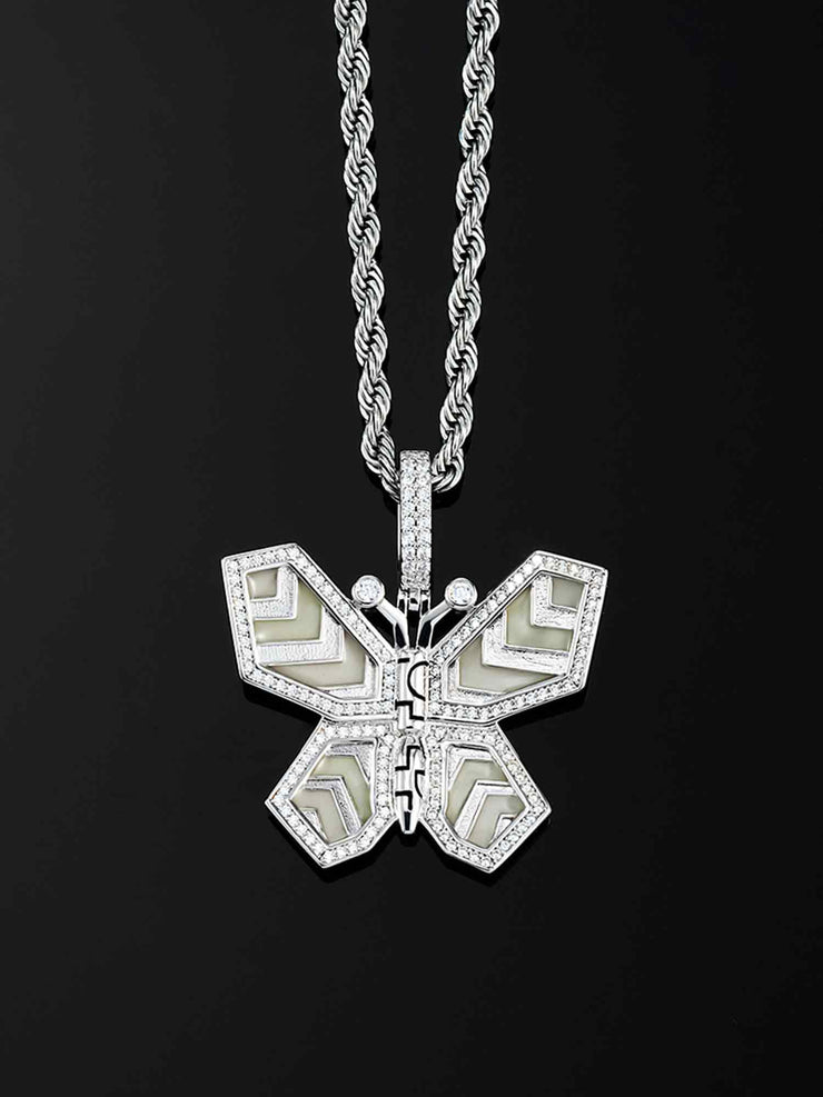 Cyberpunk Fluorescent Butterfly Pendant