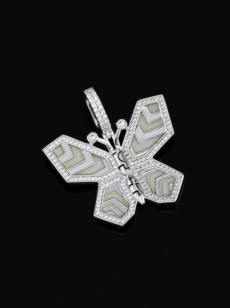 Cyberpunk Fluorescent Butterfly Pendant