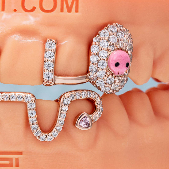 Enamel Moissanite Dark Kawaii Skull Custom Grillz