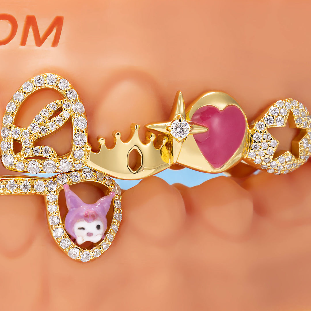 Dark Royal Dragon Letter Grillz