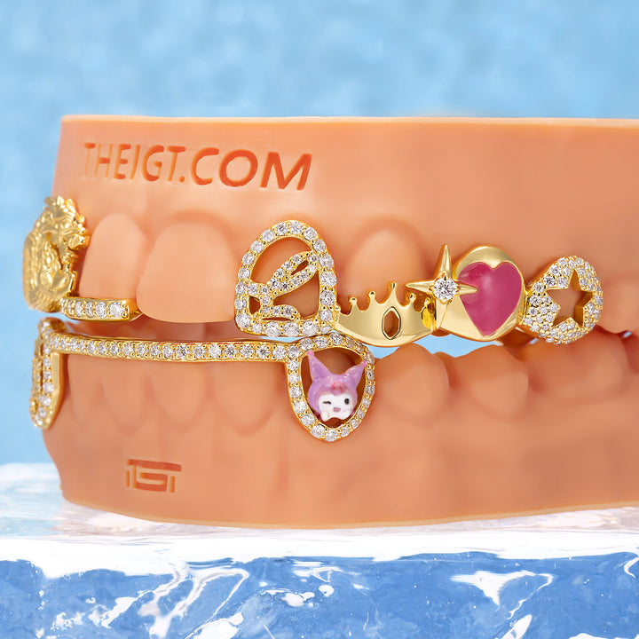 Dark Royal Dragon Letter Grillz