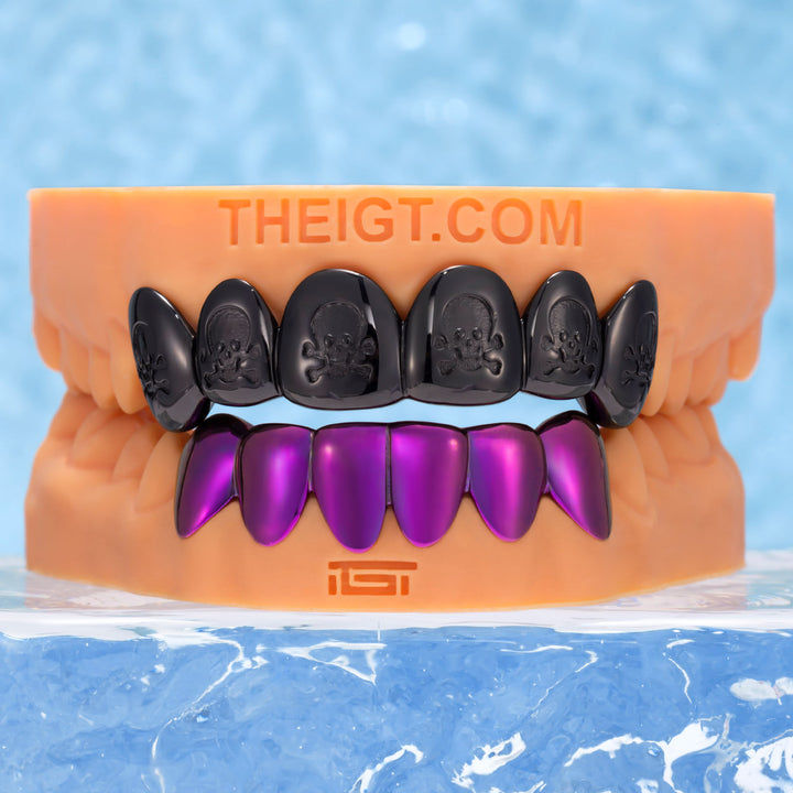 Death Row Skull & Purple Titanium Grillz