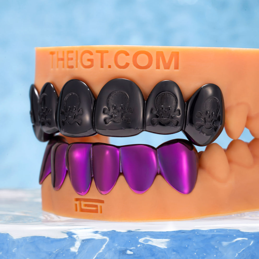 Death Row Skull & Purple Titanium Grillz