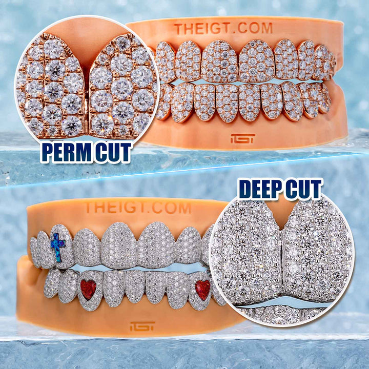"Molten Gold" Diamond Fang Grillz