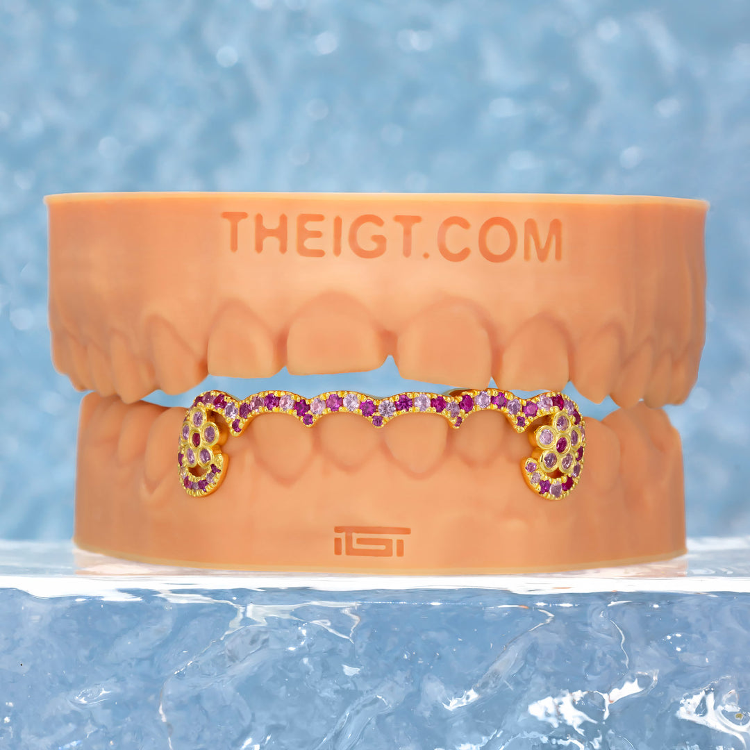 Diamond Bar W Flower On Fang