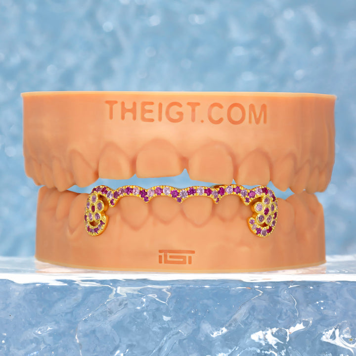 Diamond Bar W Flower On Fang