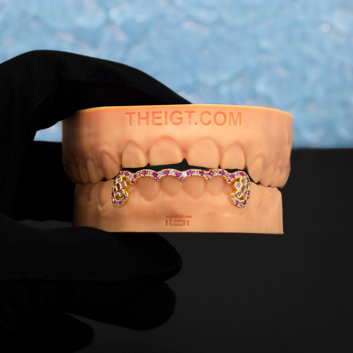 Diamond Bar W Flower On Fang
