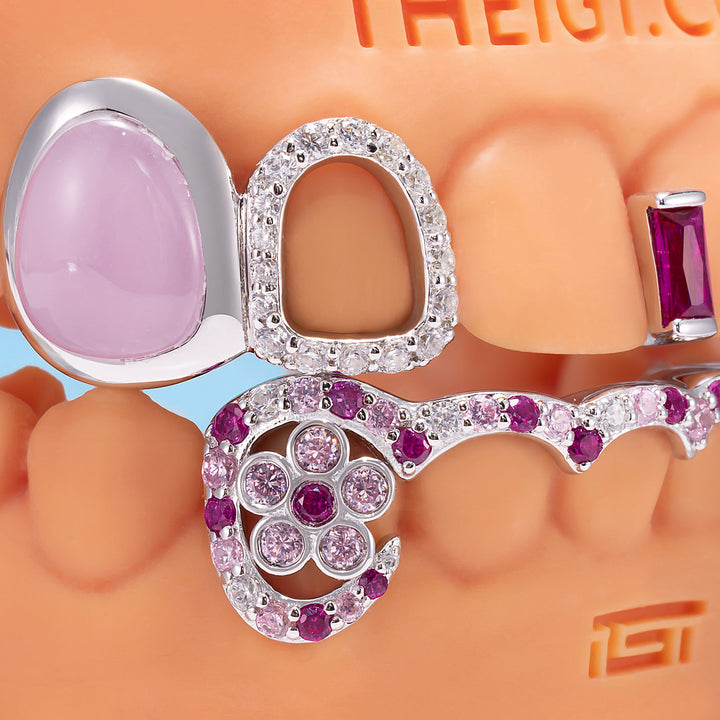 Diamond Bar W Flower On Fang