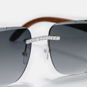 Diamond Cut Moissanite Sunglasses In White Gold