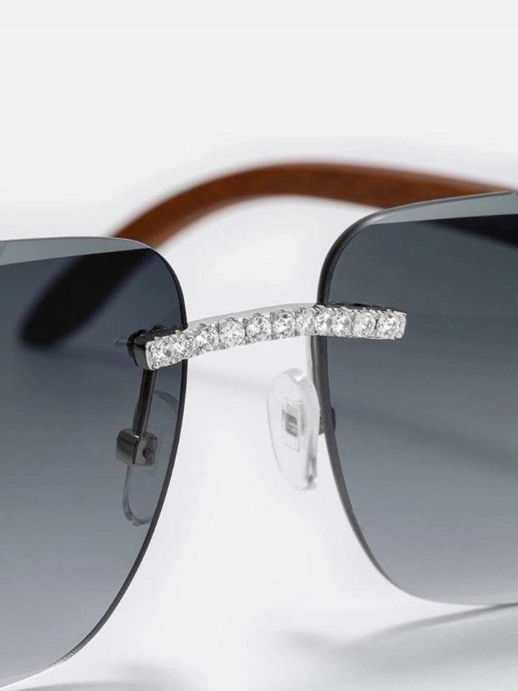 Diamond Cut Moissanite Sunglasses In White Gold