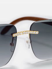 Diamond Cut Moissanite Sunglasses In Yellow Gold