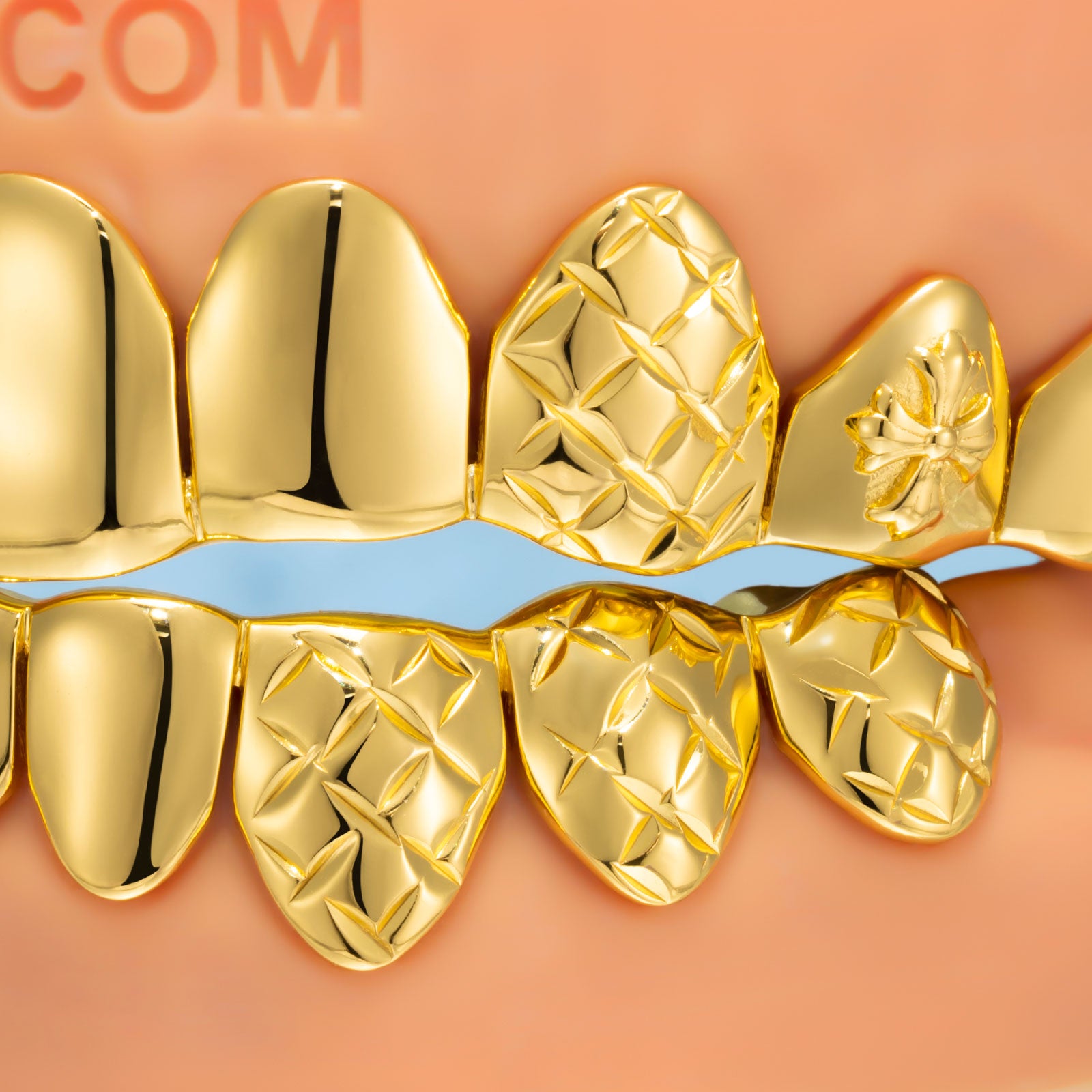 Diamond Cut & Cross Solid Grillz