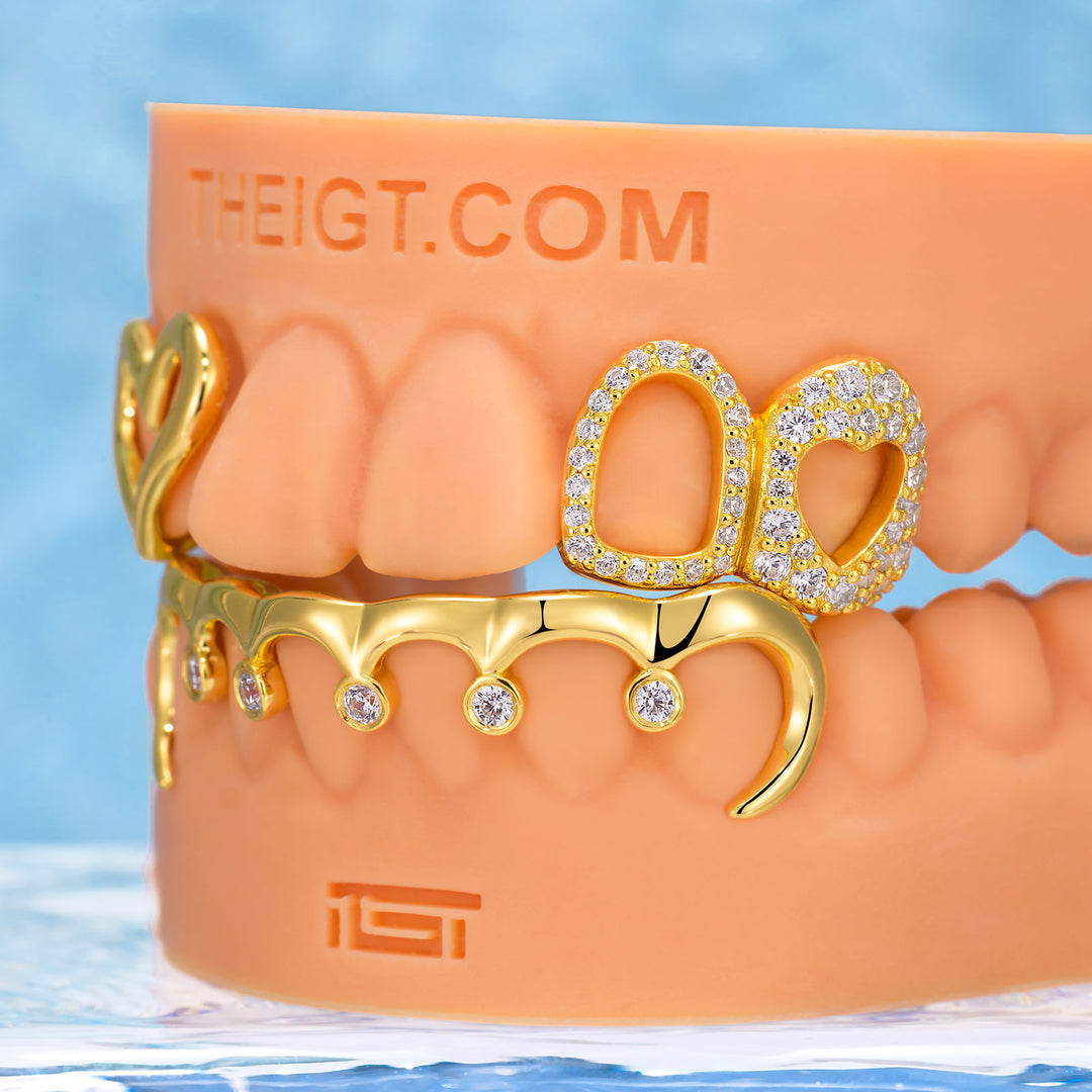 Diamond Heart & Wave Style Grillz