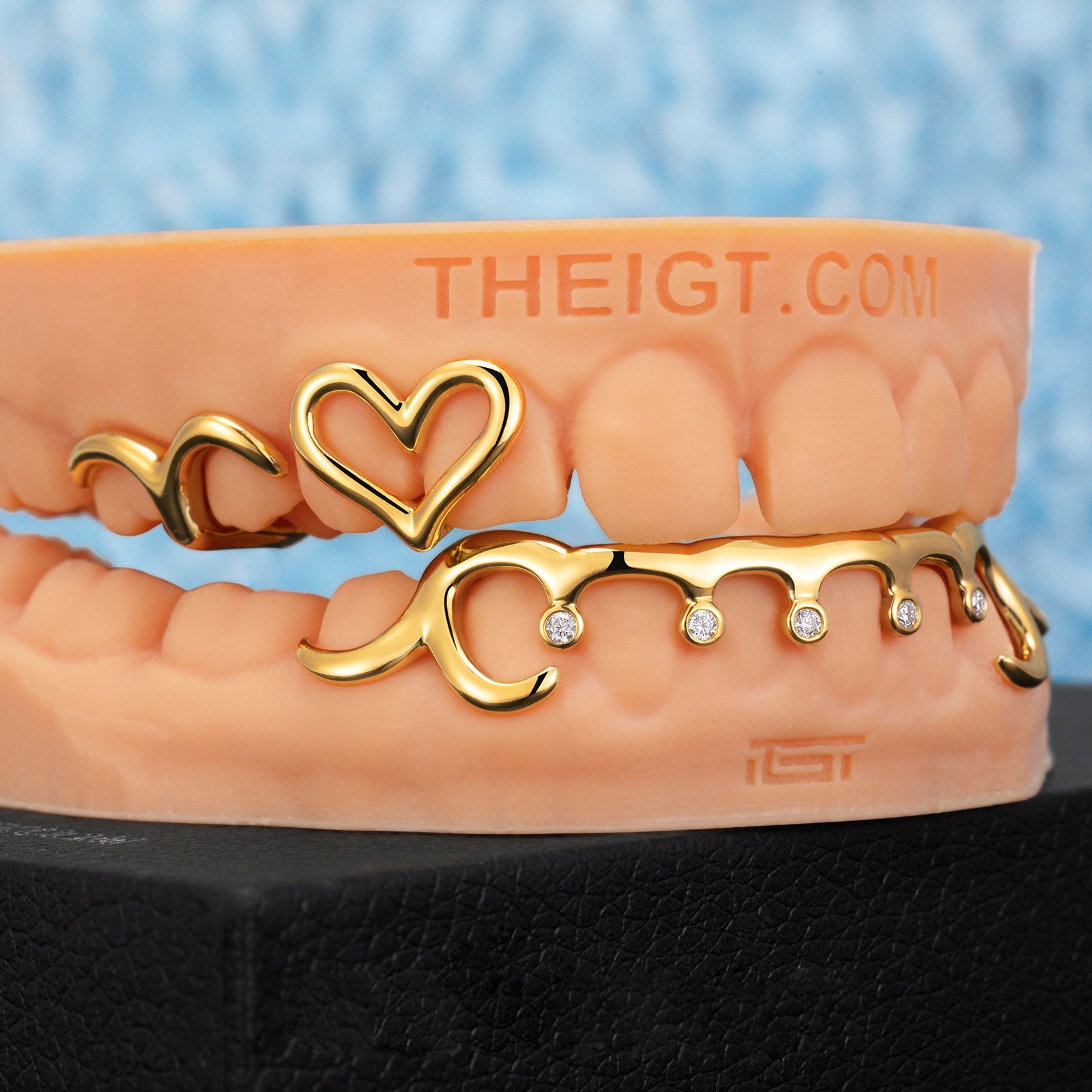 Diamond Heart & Wave Style Grillz