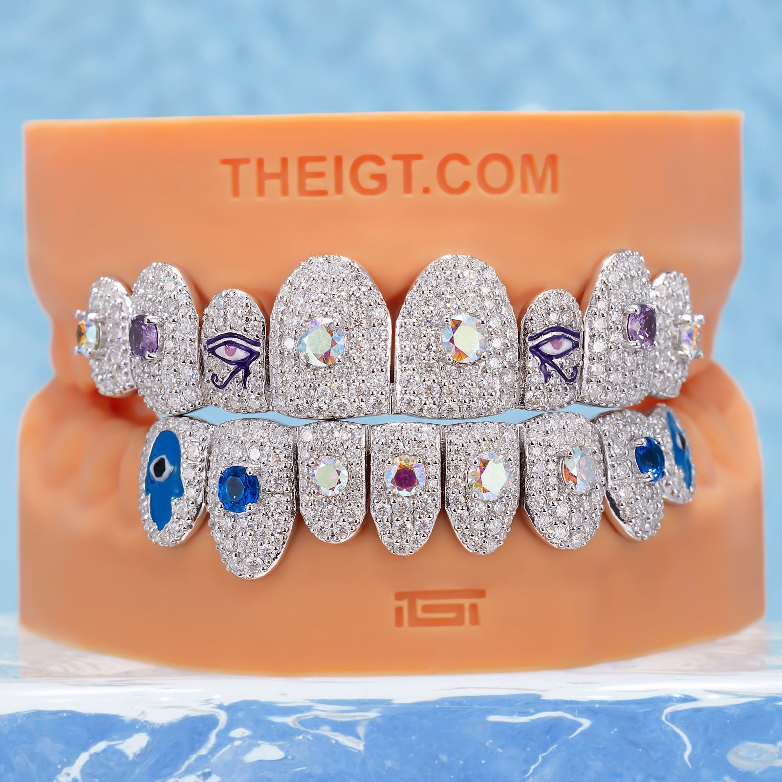 Rainbow Grillz - Divine Protection, Moissanite & Zirconia| ICEGIANT