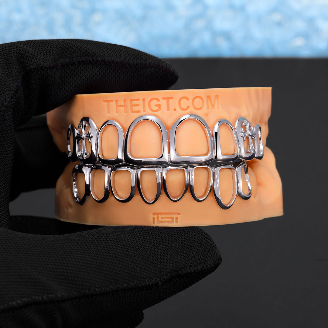 Double Cross Open Face Grillz