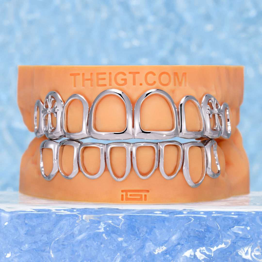 Double Cross Open Face Grillz