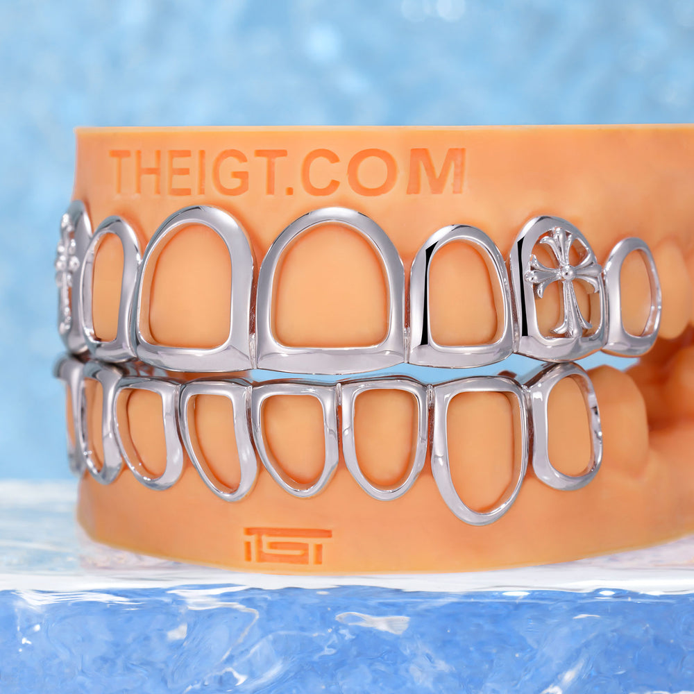 Double Cross Open Face Grillz