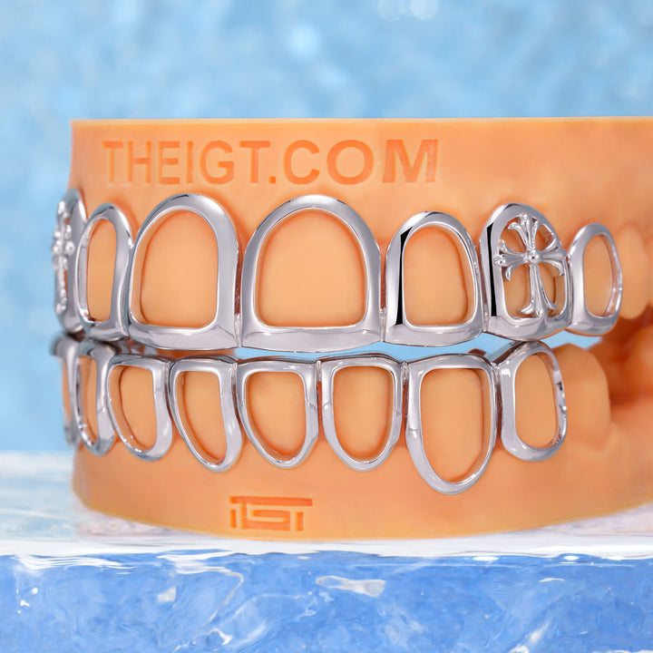 Double Cross Open Face Grillz