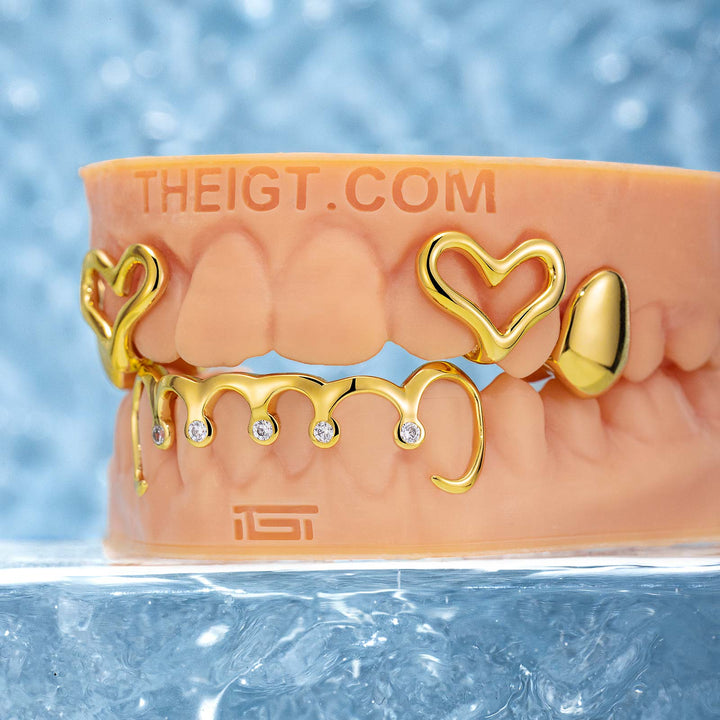 Double Heart & Wave Style Grillz