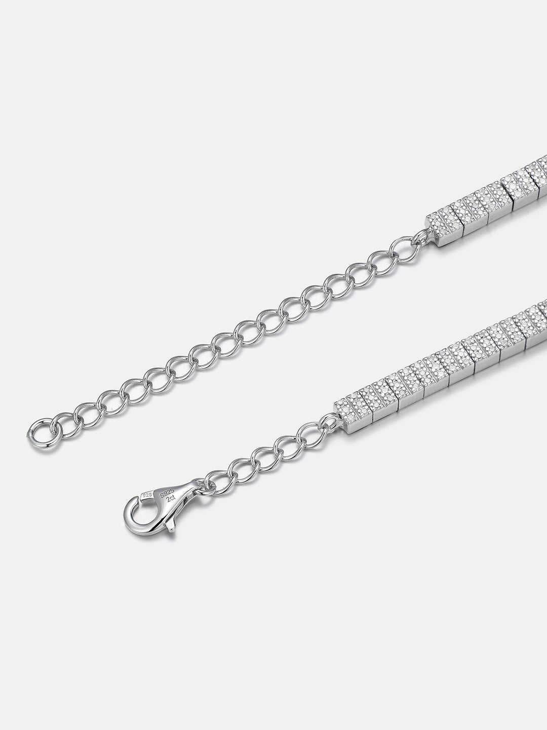 Double Heart Moissanite Anklet Chain