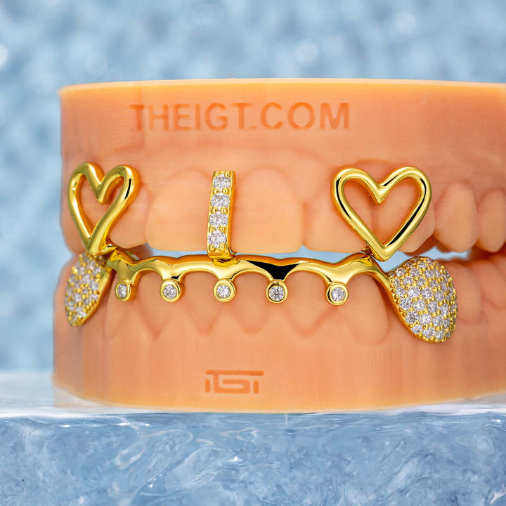 Double Heart & Drip Grillz