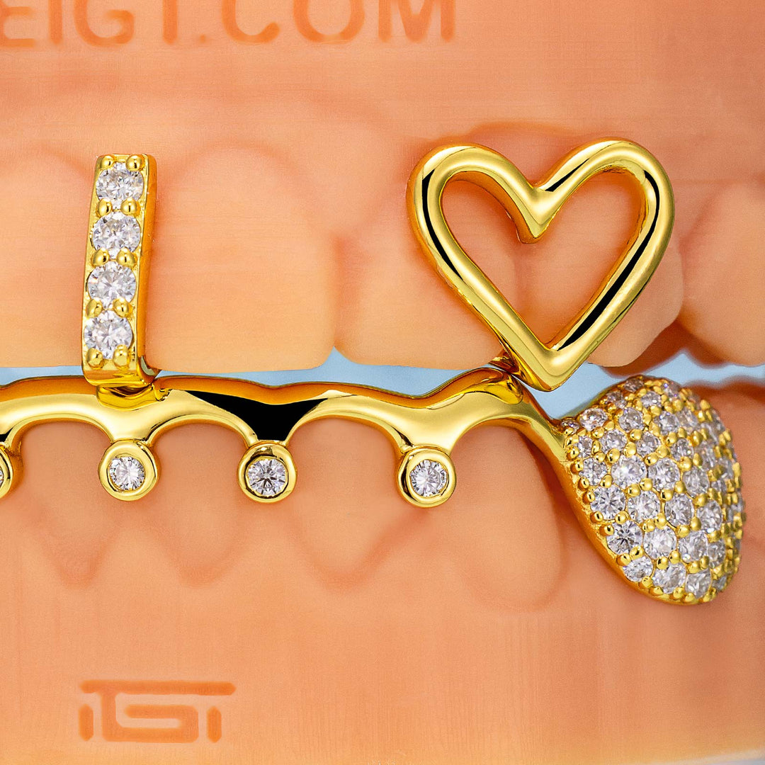 Double Heart & Drip Grillz