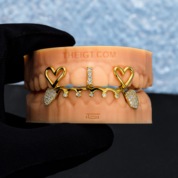 Double Heart & Drip Grillz