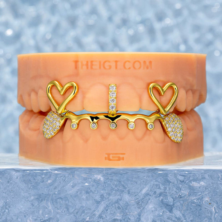 Double Heart & Drip Grillz