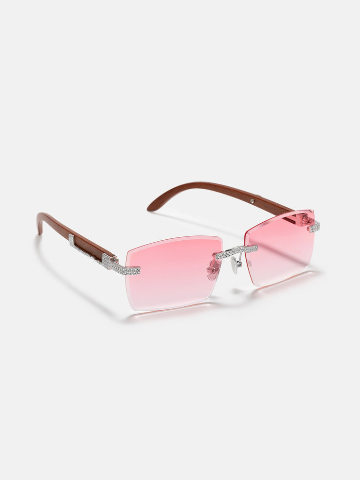 Double Row Moissanite Rimless Sunglasses