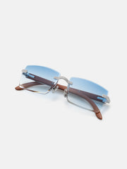 Double Row Moissanite Rimless Sunglasses