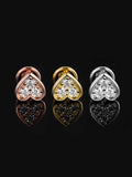 Solid Gold Heart Stud Earrings